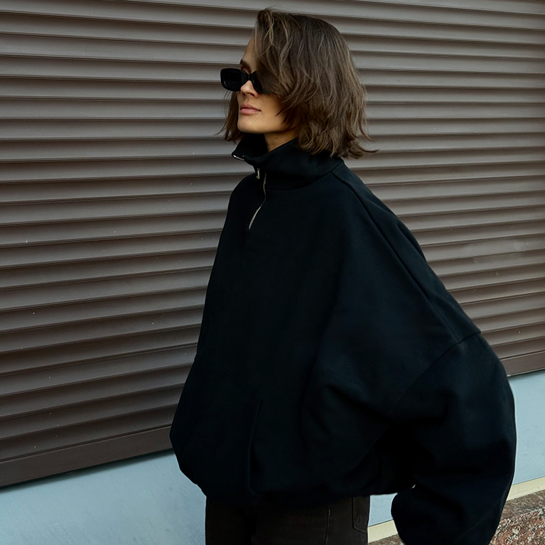 Зип-анорак Sabe Logo Half-Zip Black фото 4