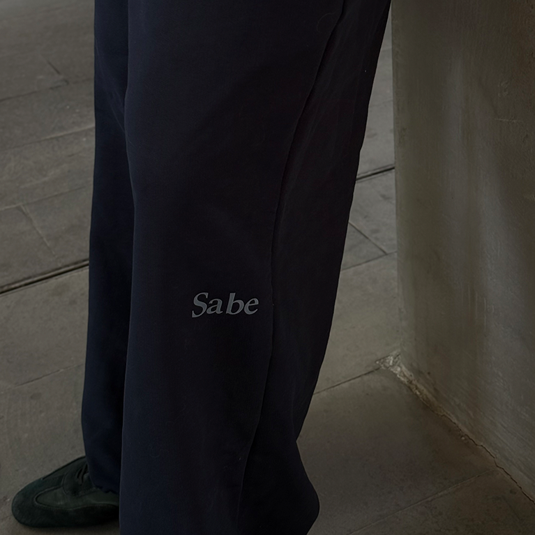 Брюки Sabe Logo Knee Sweatpants Navy фото 3