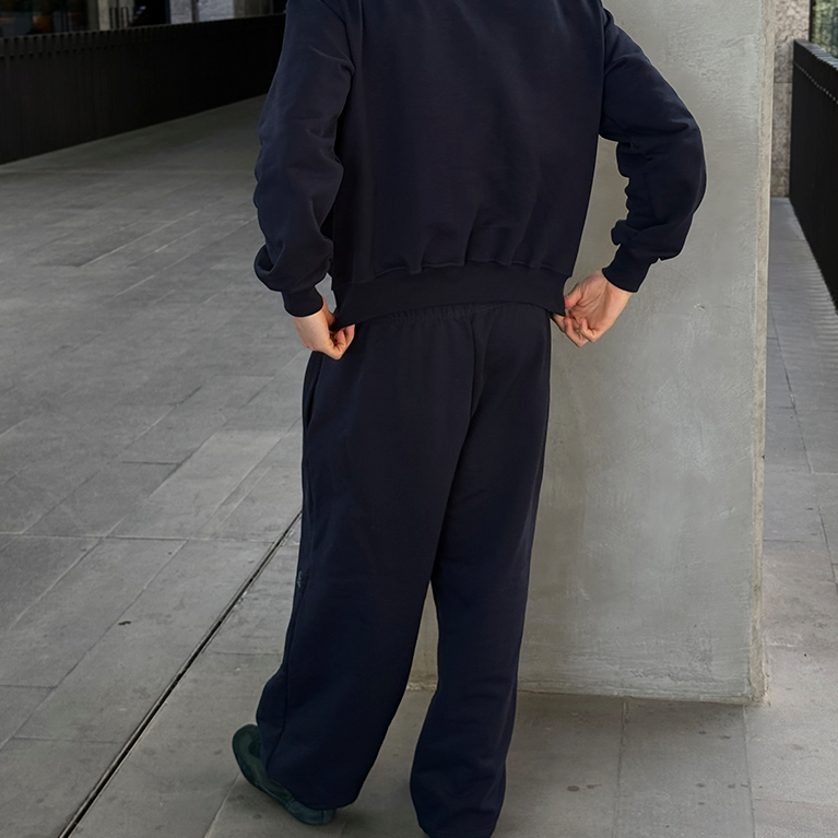 Брюки Sabe Logo Knee Sweatpants Navy фото 4