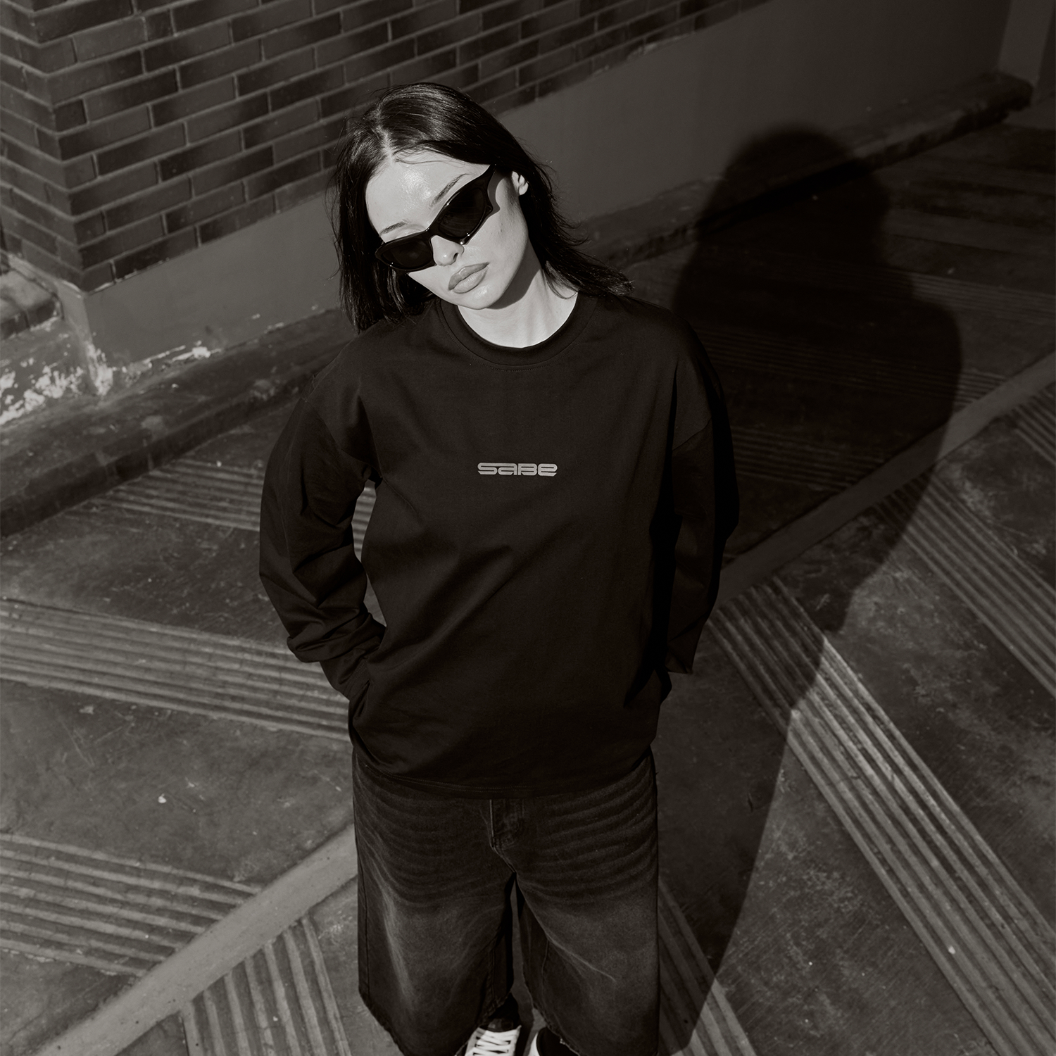 Лонгслив Sabe Basic Black Long Sleeve фото 4