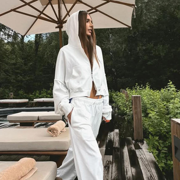 Зип-худи Sabe Logo Cropped Zip-Up Hoodie Milk фото 3