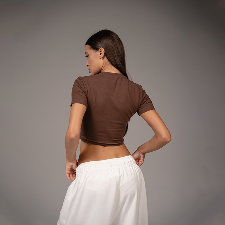 Футболка Sabe Logo T-Shirt Slim Brown фото 2