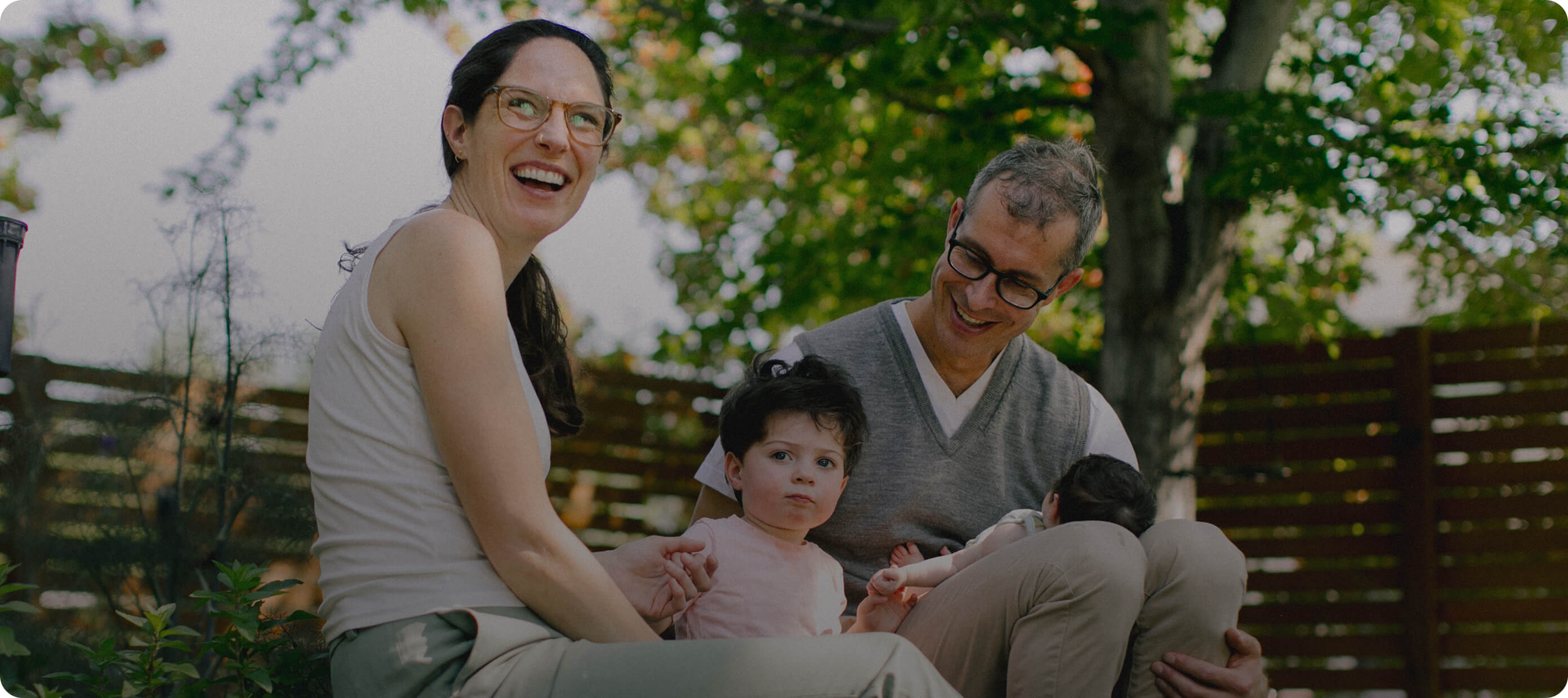 family sitting together
