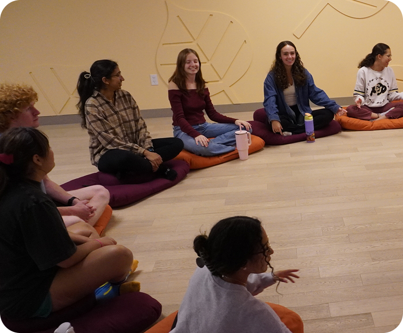students sitting in circle