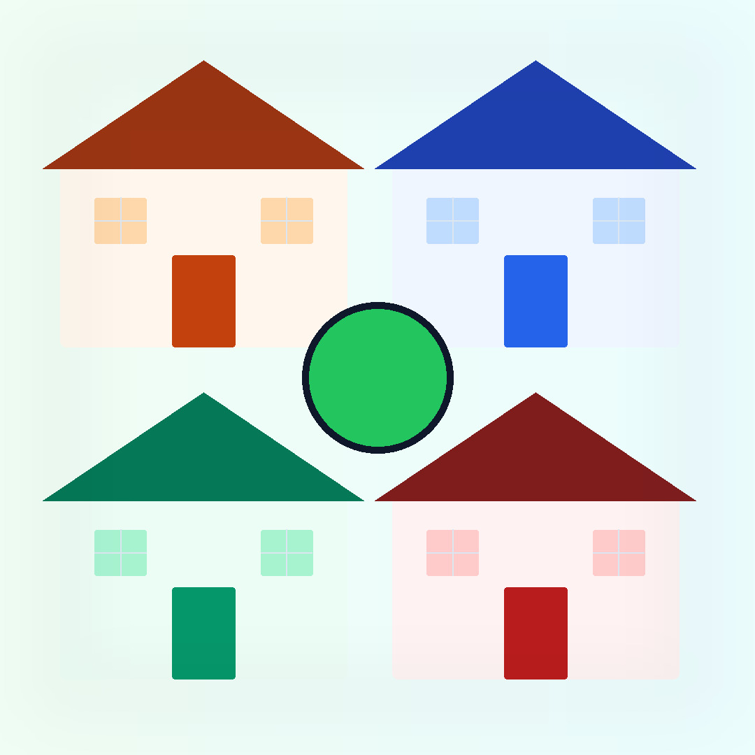 Grid of rental homes for multi-property protest company portfolio