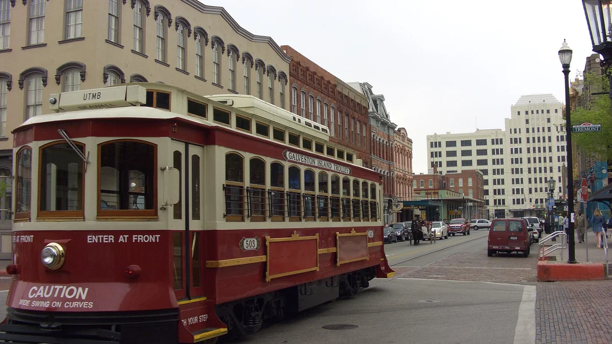 Historic Strand district in Galveston, Texas