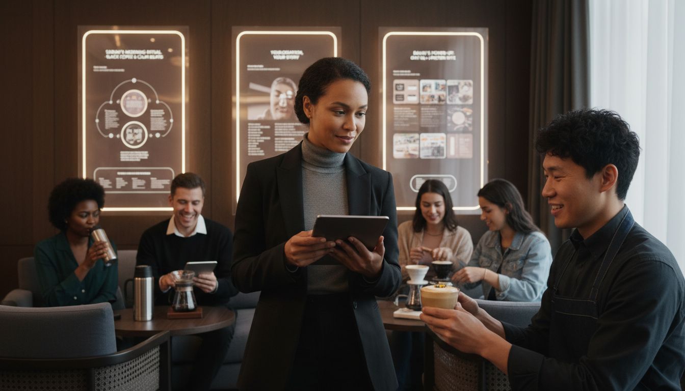 Barista delivering personalized customer experience