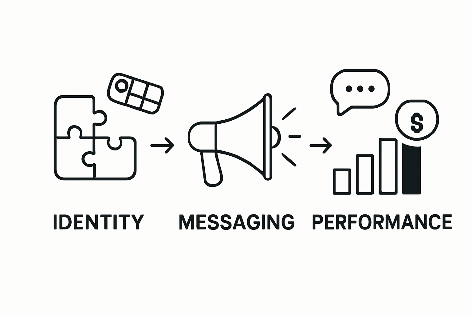 Infographic showing brand alignment process