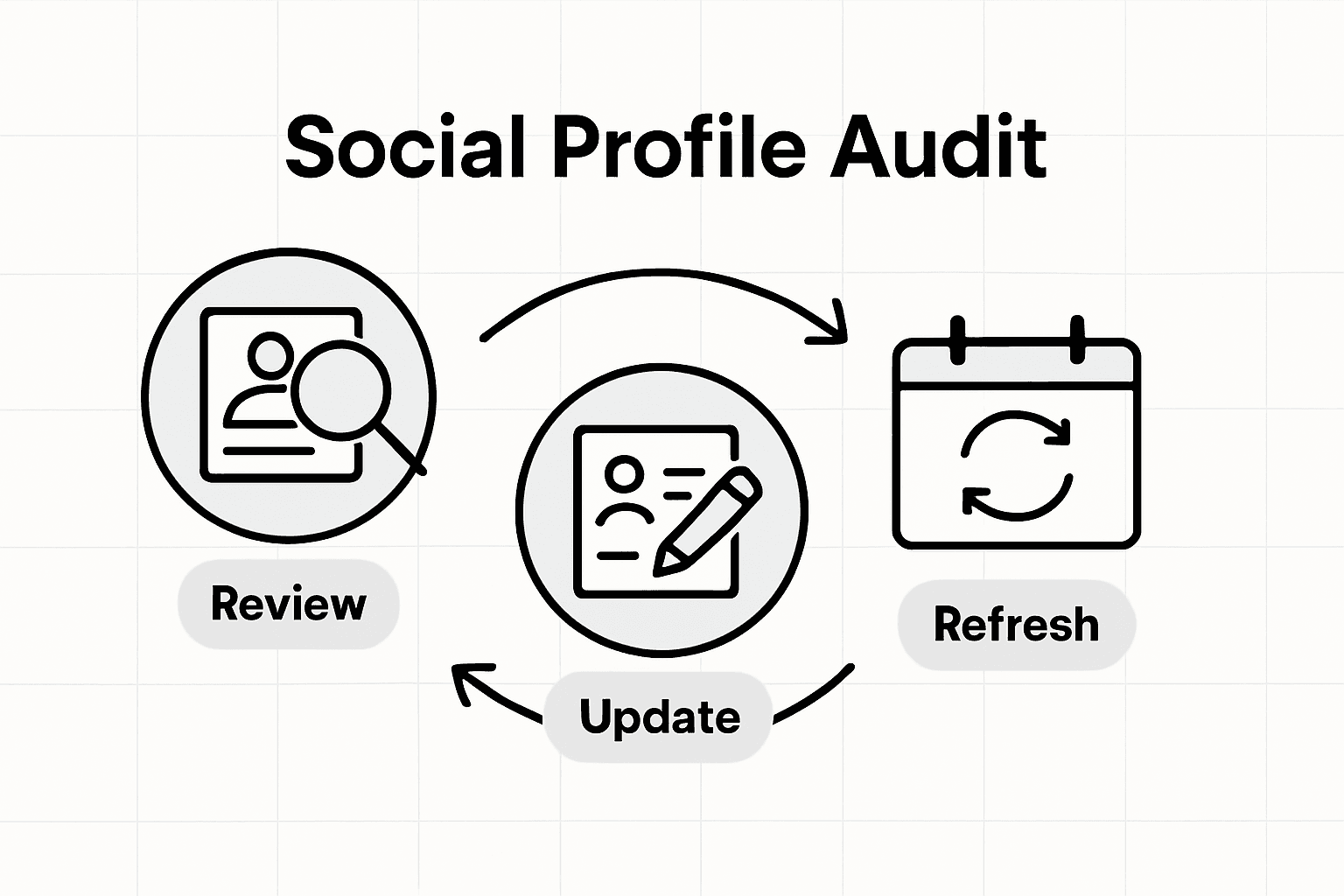Three-step process for social profile optimization