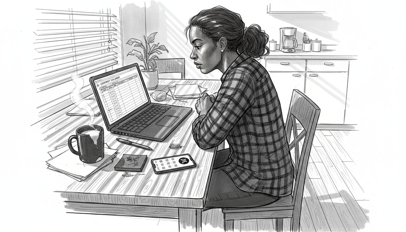 Entrepreneur plans content at kitchen table