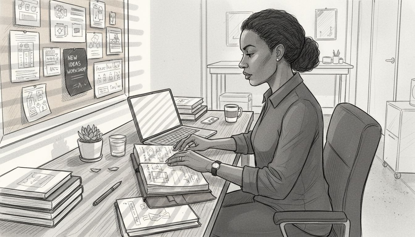 Business owner reflecting on rebranding process