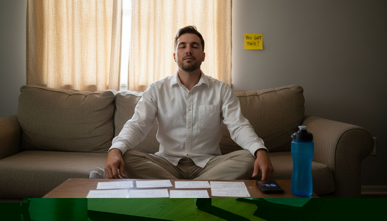 Founder refining authentic brand identity workspace