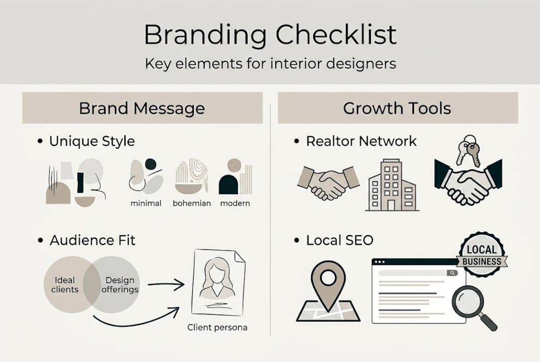 Infographic on branding essentials for designers