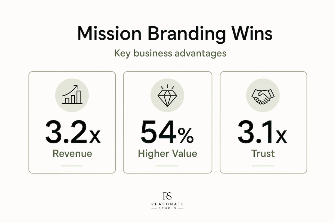 Infographic showing mission-driven branding statistics