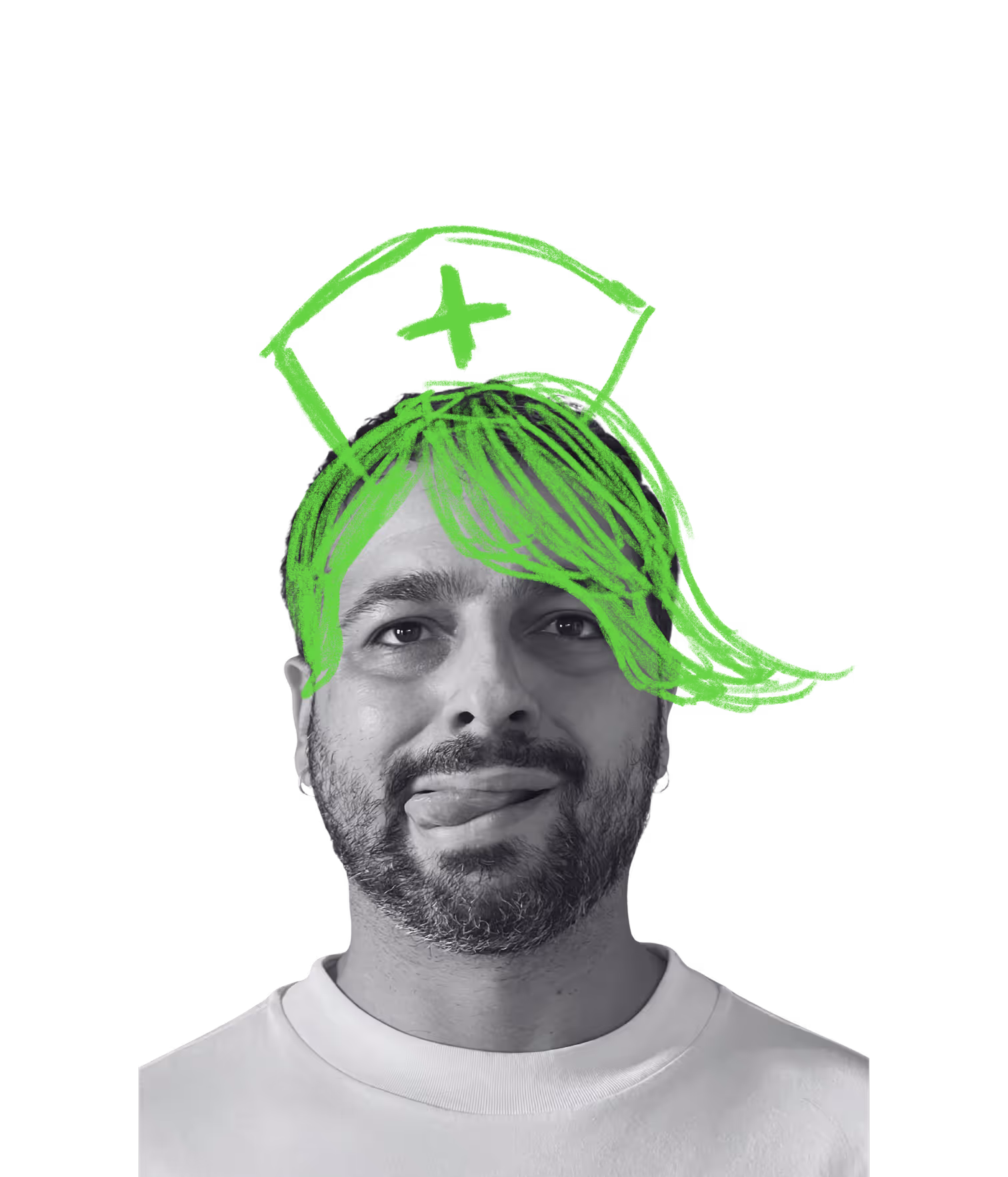 Sexy Nurse character - Kalyl wearing nurse cap illustration