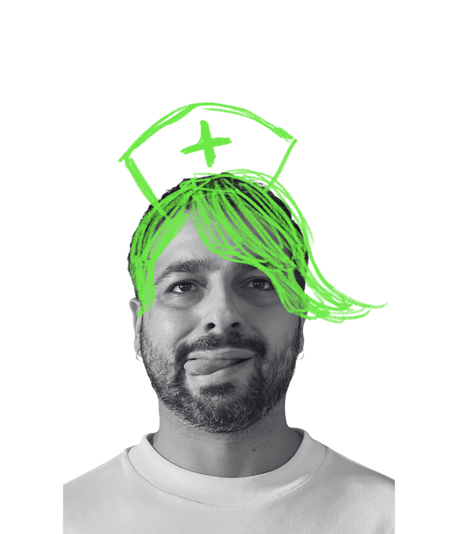 Sexy Nurse character - Kalyl wearing nurse cap illustration