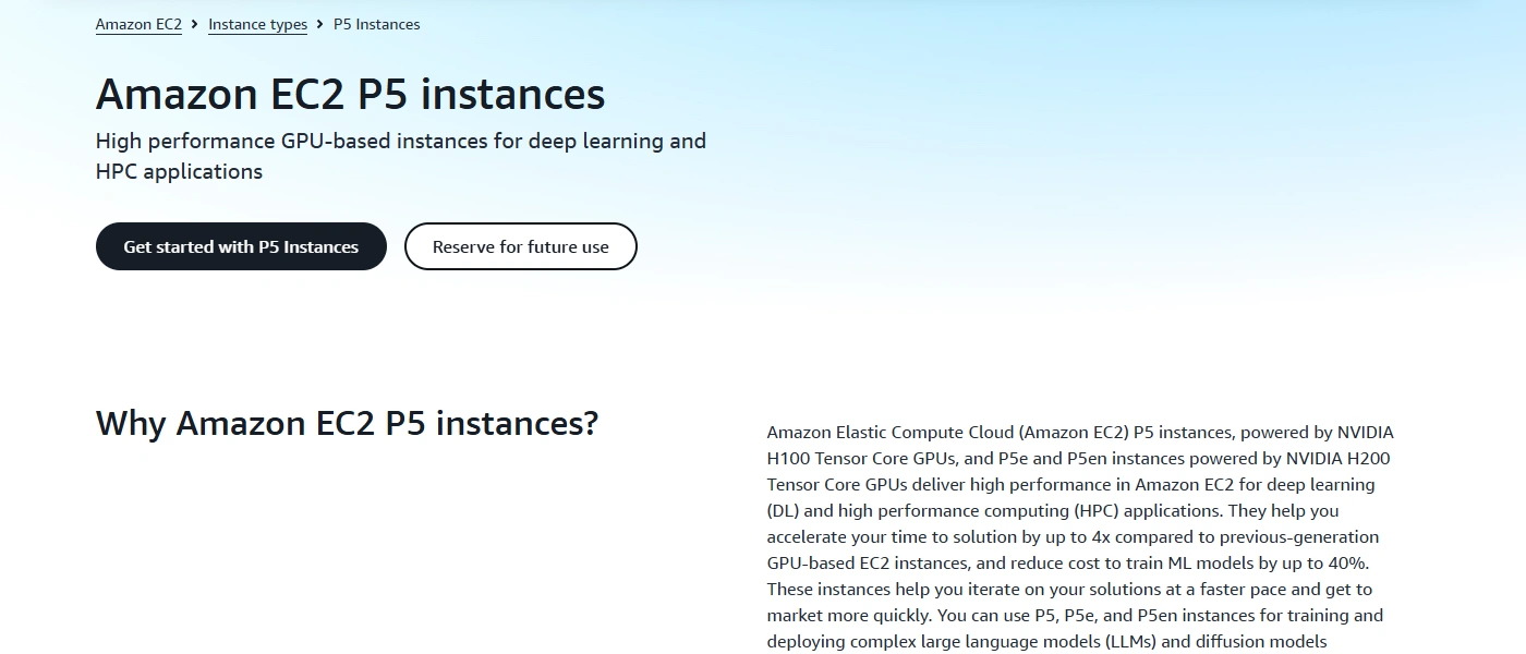 AWS P5 page