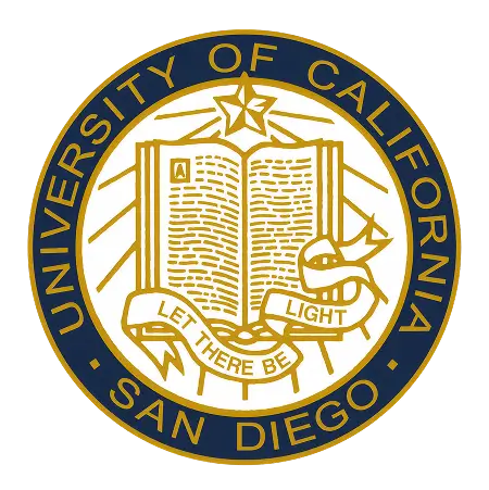 The university of california logo.