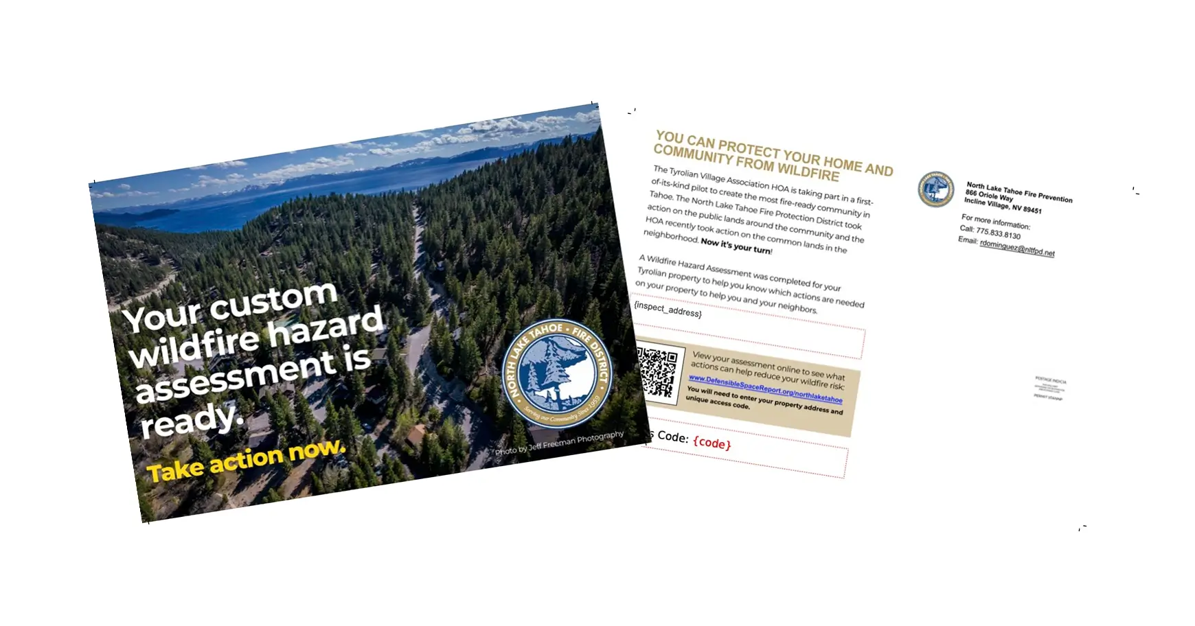 A brochure with a picture of a forest.
