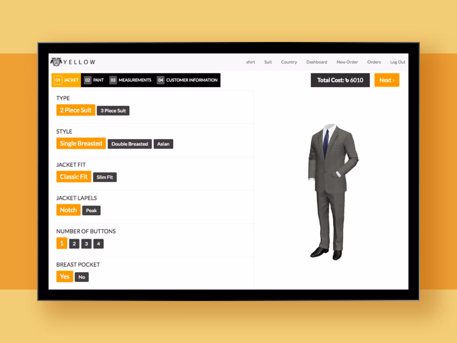 Custom Tailoring Solution
