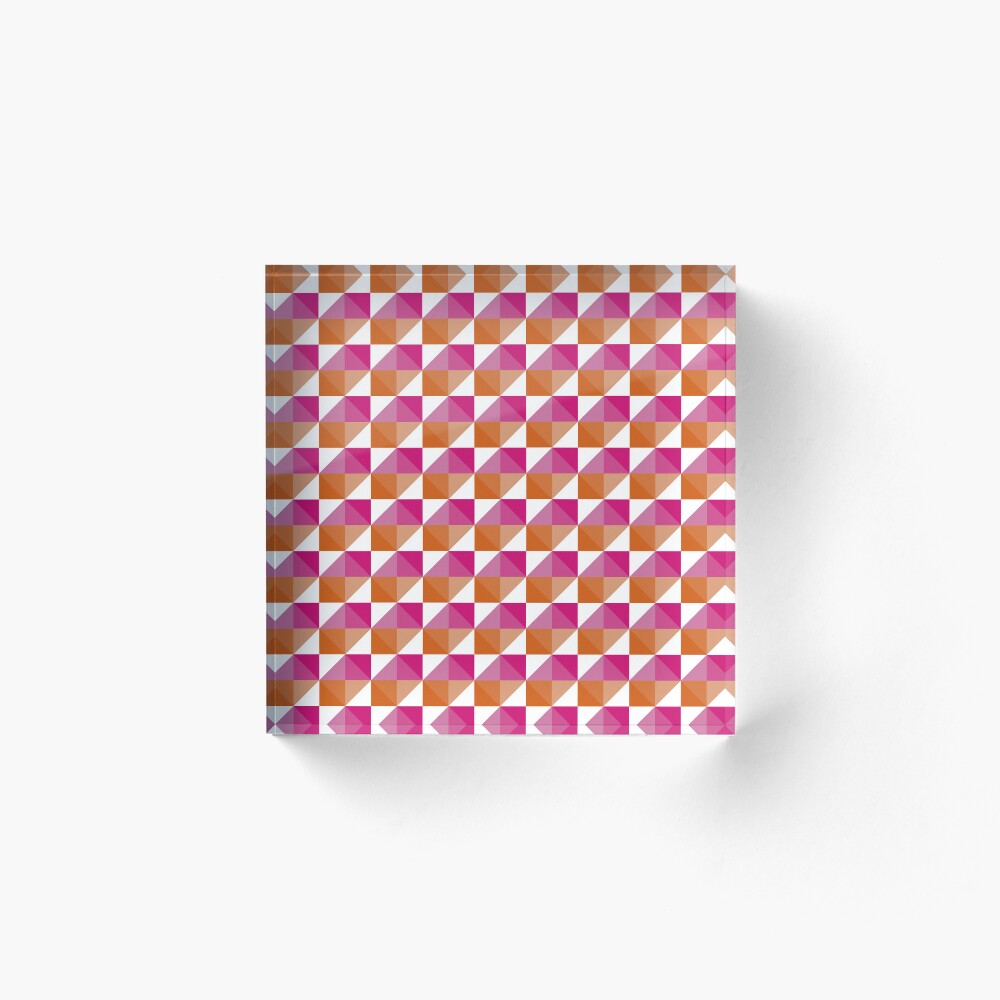 With its bold colours and modern geometric style, this works beautifully as a versatile option for anyone who loves abstract art and colourful visuals — great for any occasion. Inspired by the Lesbian Pride flag, a symbol of identity, inclusivity, and pride. Perfect for expressing your true self or gifting to someone you want to affirm and celebrate.