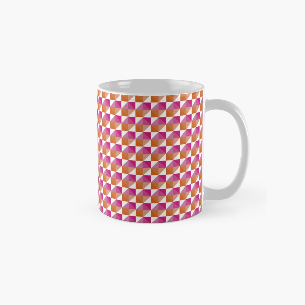 With its bold colours and modern geometric style, this works beautifully as a versatile option for anyone who loves abstract art and colourful visuals — great for any occasion. Inspired by the Lesbian Pride flag, a symbol of identity, inclusivity, and pride. Perfect for expressing your true self or gifting to someone you want to affirm and celebrate.