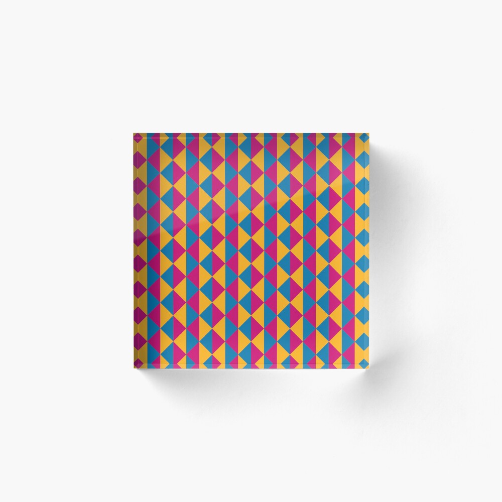 With its bold colours and modern geometric style, this works beautifully as a versatile option for anyone who loves abstract art and colourful visuals — great for any occasion. Inspired by the Pansexual Pride flag, a symbol of identity, inclusivity, and pride. Perfect for expressing your true self or gifting to someone you want to affirm and celebrate.