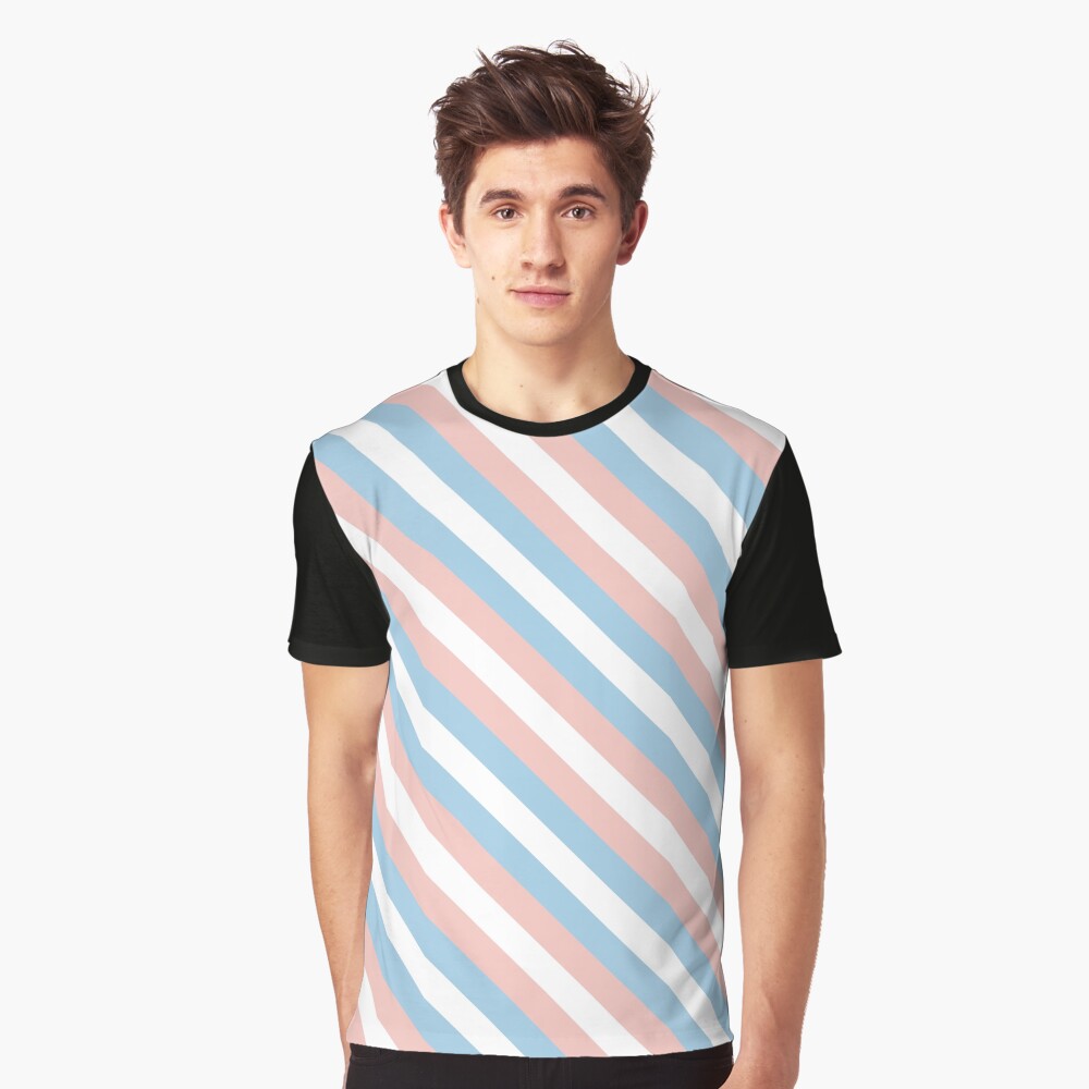 With its bold colors and modern geometric style, this works beautifully as a versatile option for anyone who loves abstract art and colorful visuals — great for any occasion. Inspired by the Transgender Pride flag, a symbol of identity, inclusivity, and pride. Perfect for expressing your true self or gifting to someone you want to affirm and celebrate.