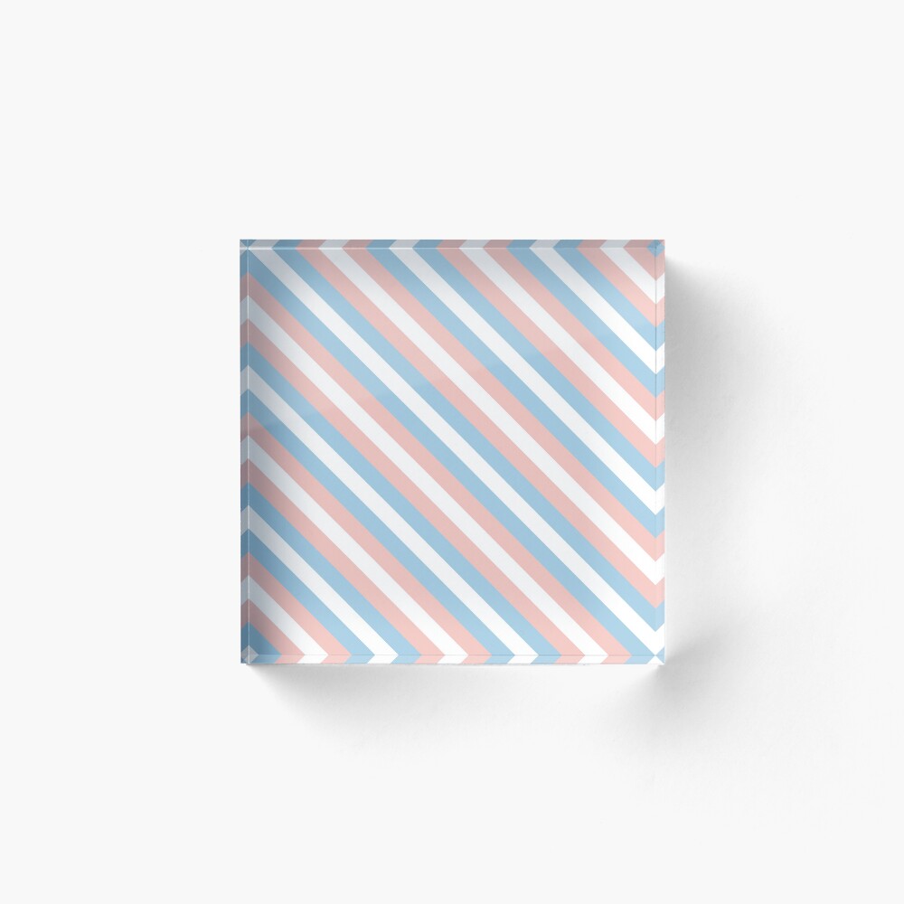 With its bold colors and modern geometric style, this works beautifully as a versatile option for anyone who loves abstract art and colorful visuals — great for any occasion. Inspired by the Transgender Pride flag, a symbol of identity, inclusivity, and pride. Perfect for expressing your true self or gifting to someone you want to affirm and celebrate.