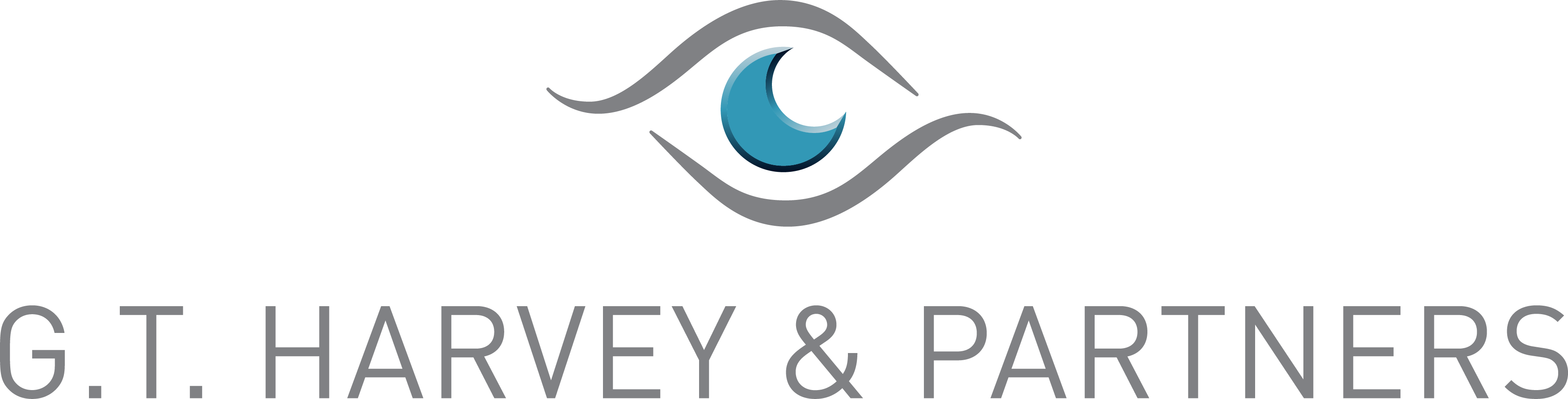 G.T. Harvey & Partners logo with stylized eye and moon icon