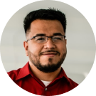 Male customer smiling