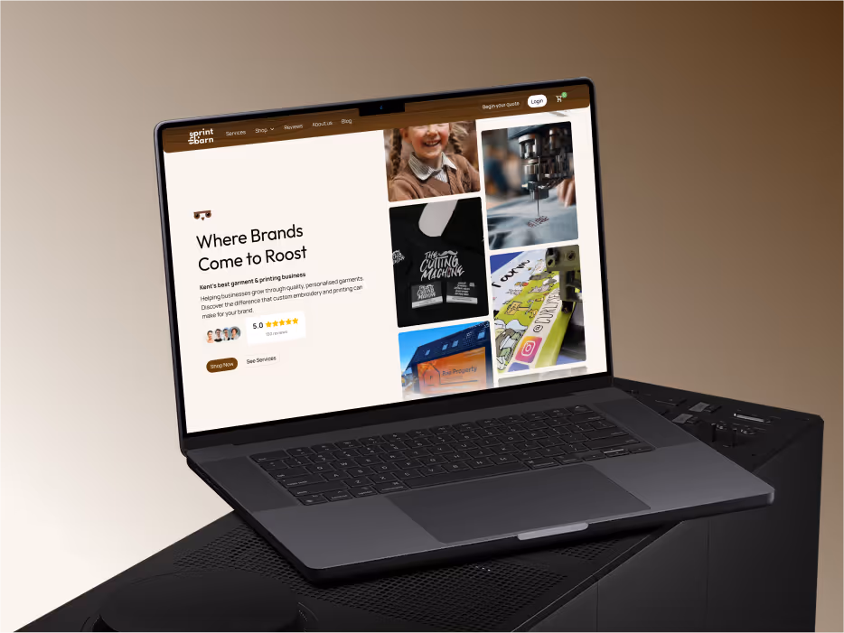 Sandip Dhamelia The Print Barn  Web Design project Review