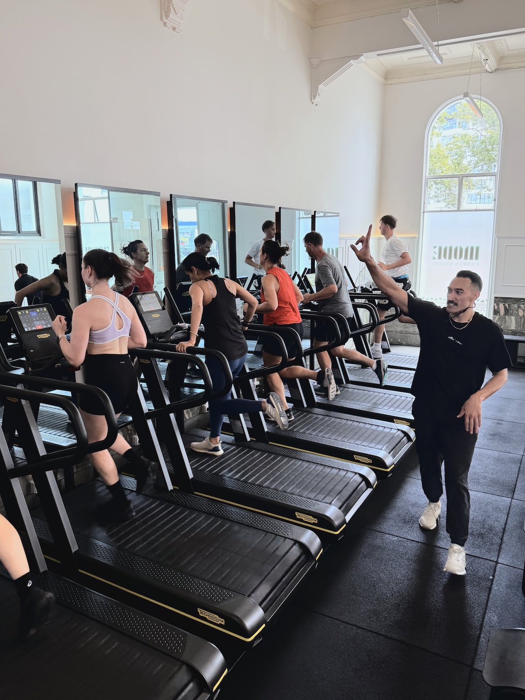 MODE treadmill running session