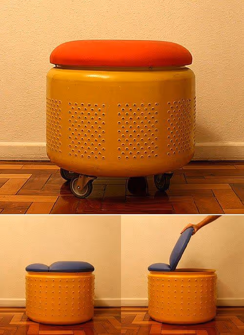 Transformer son tambour de lave-linge en siège