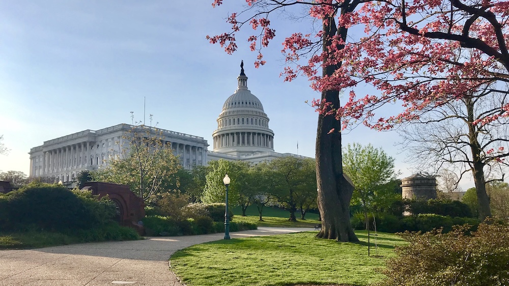 U.S. Capitol building in Washington, D.C. at sunrise, symbolizing the foundations of law and advocacy of Golden Grove Law PC and Christopher Ironroad's early legal career advocating for tribal communities.