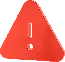 A warning icon illustrating the problem of online scams and deepfakes.