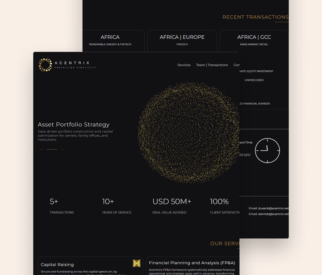 A mockup of a project