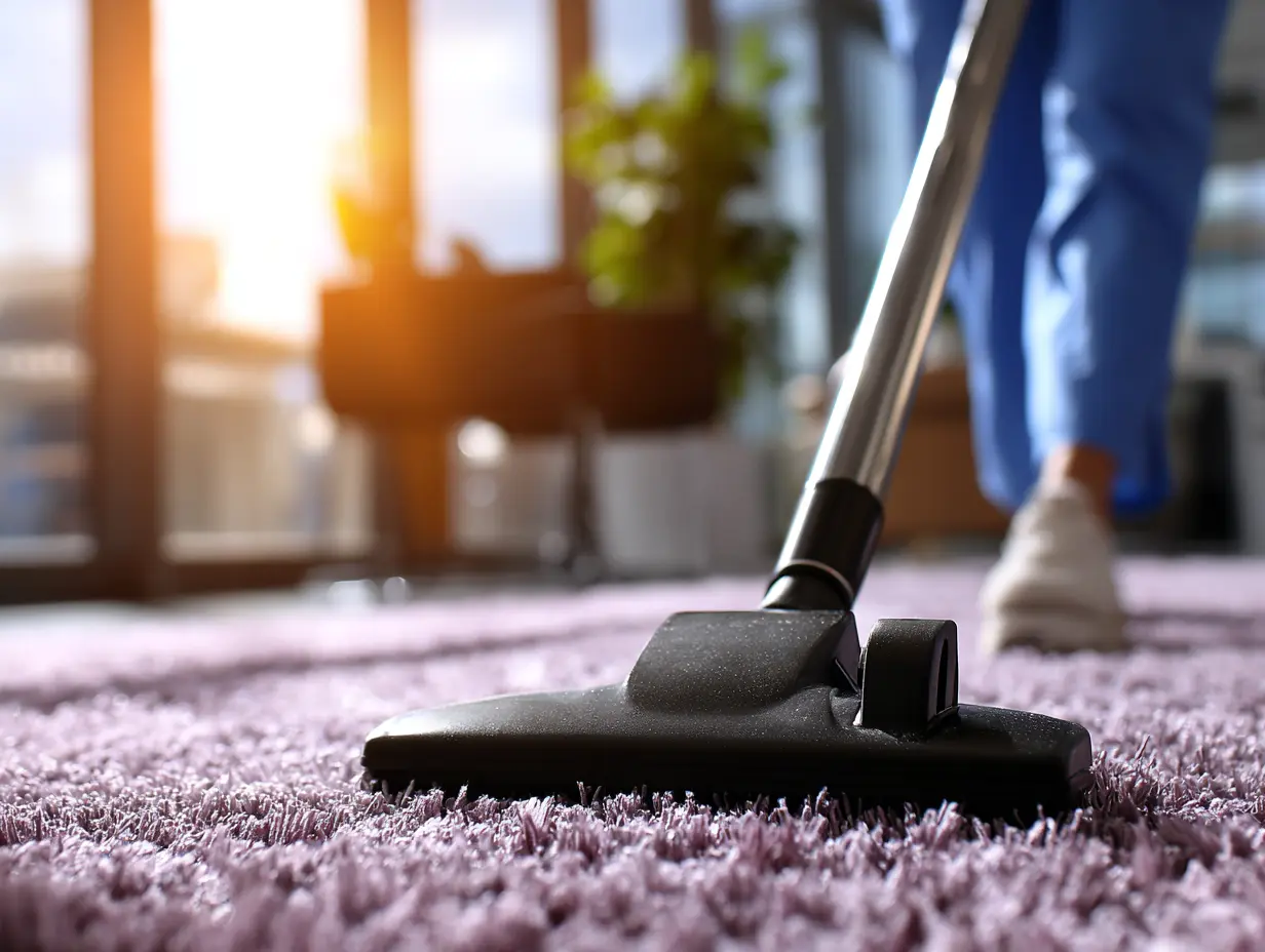 Entretien professionnel des sols textiles et shampouinage de moquette dans une agence bancaire - Service Clindit