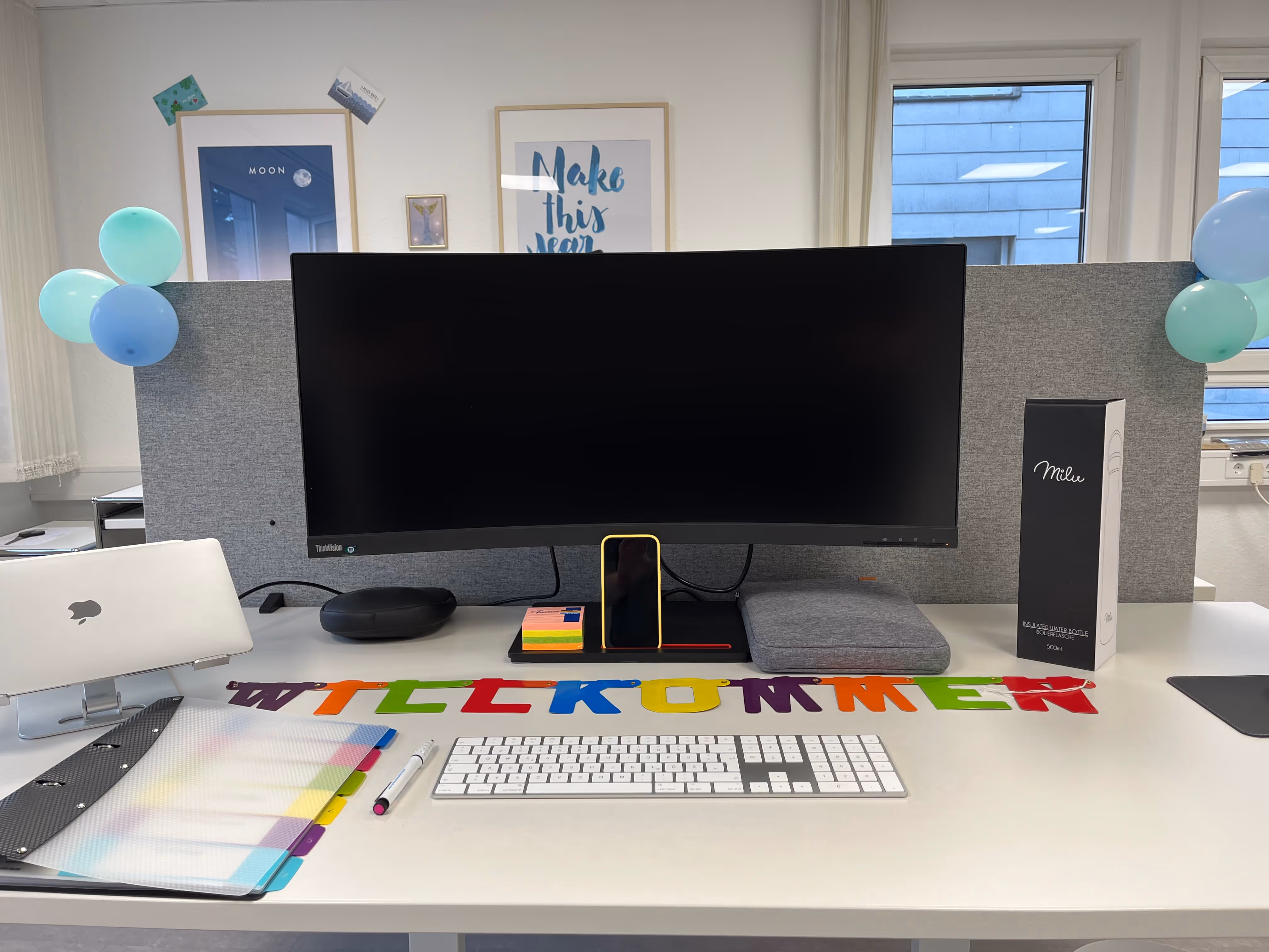 Arbeitsplatz eines neuen Mitarbeiters