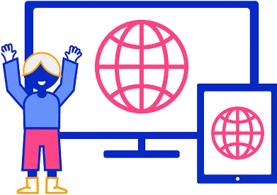 A person standing in front of a blackboard with a globe on it.