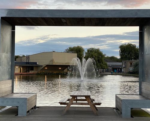 Fountain display at the University of York