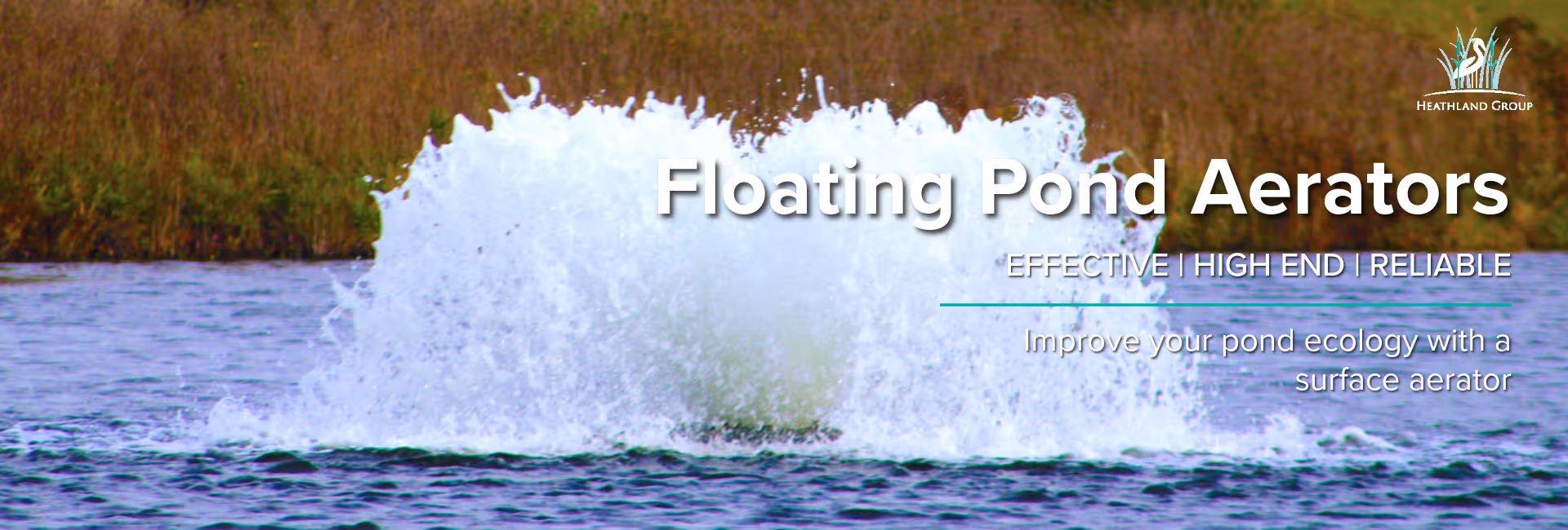 Floating Pond Aerators Banner Heathland Fountains and Aerators