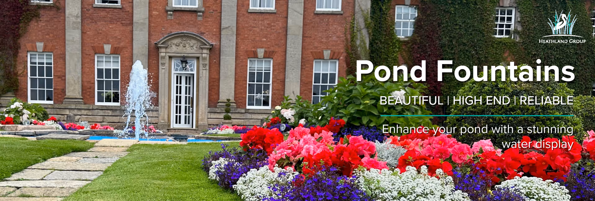 Pond Fountains Banner Heathland Fountains and Aerators