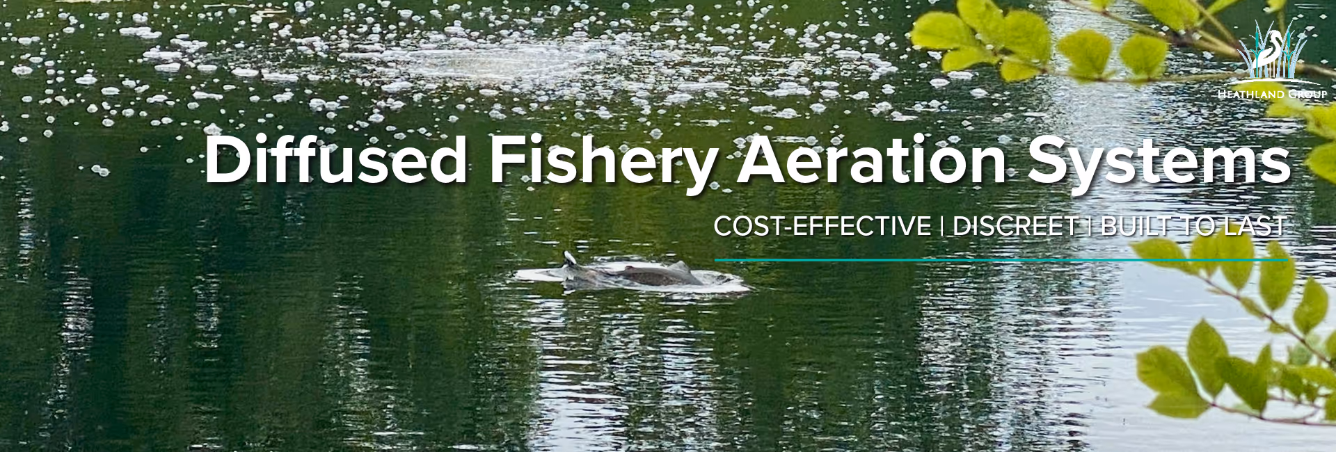 Diffused Fishery Aeration Banner Heathland Fountains & Aerators 