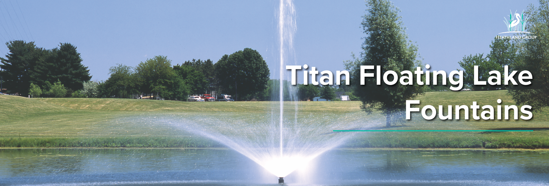 Titan Floating Lake Fountain Banner for Heathland Fountains and Aerators 