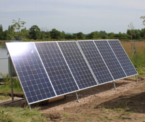 SolarAir Solar Powered Lake Aerator Solar Panel Array - how to aerate a lake