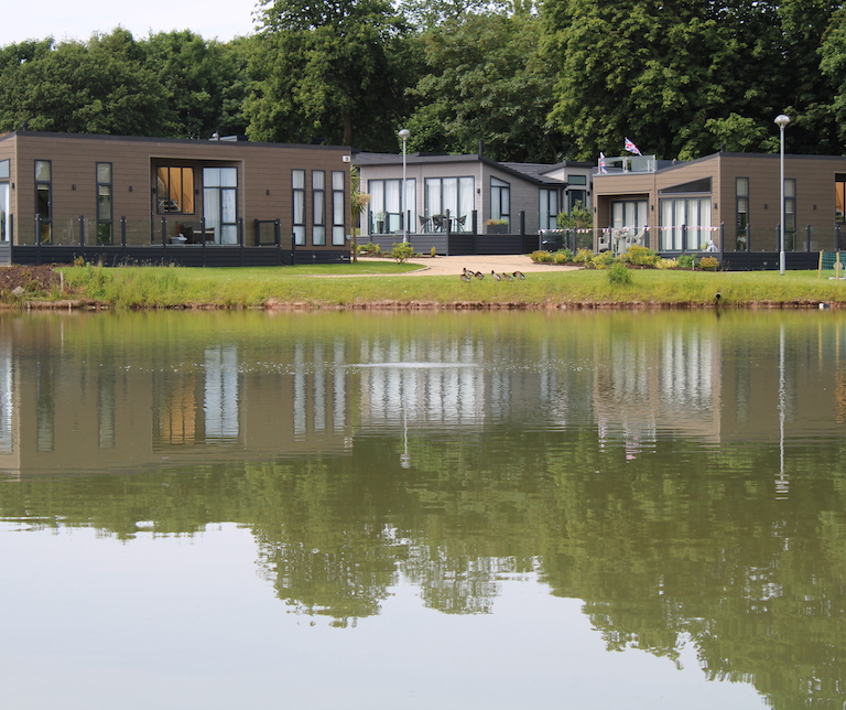 New Solar Lake Aerator for Ribby Hall Village in Preston aeration system working on the lake