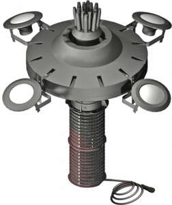 vertical select series 2 floating lake aerator assembly diagram