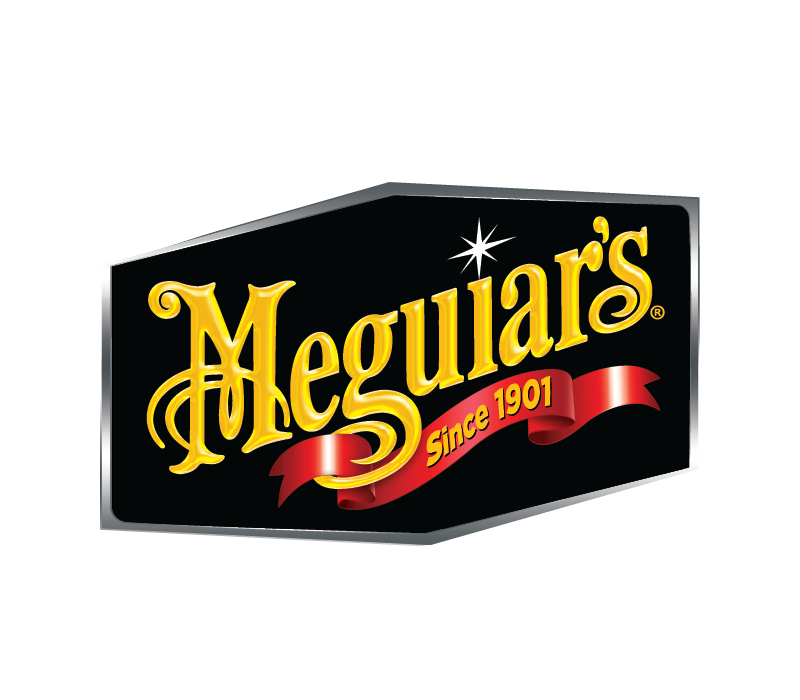Meguiar's logo featuring the brand name in gold script with a red ribbon beneath displaying 'Since 1901' on a black and silver gradient background.