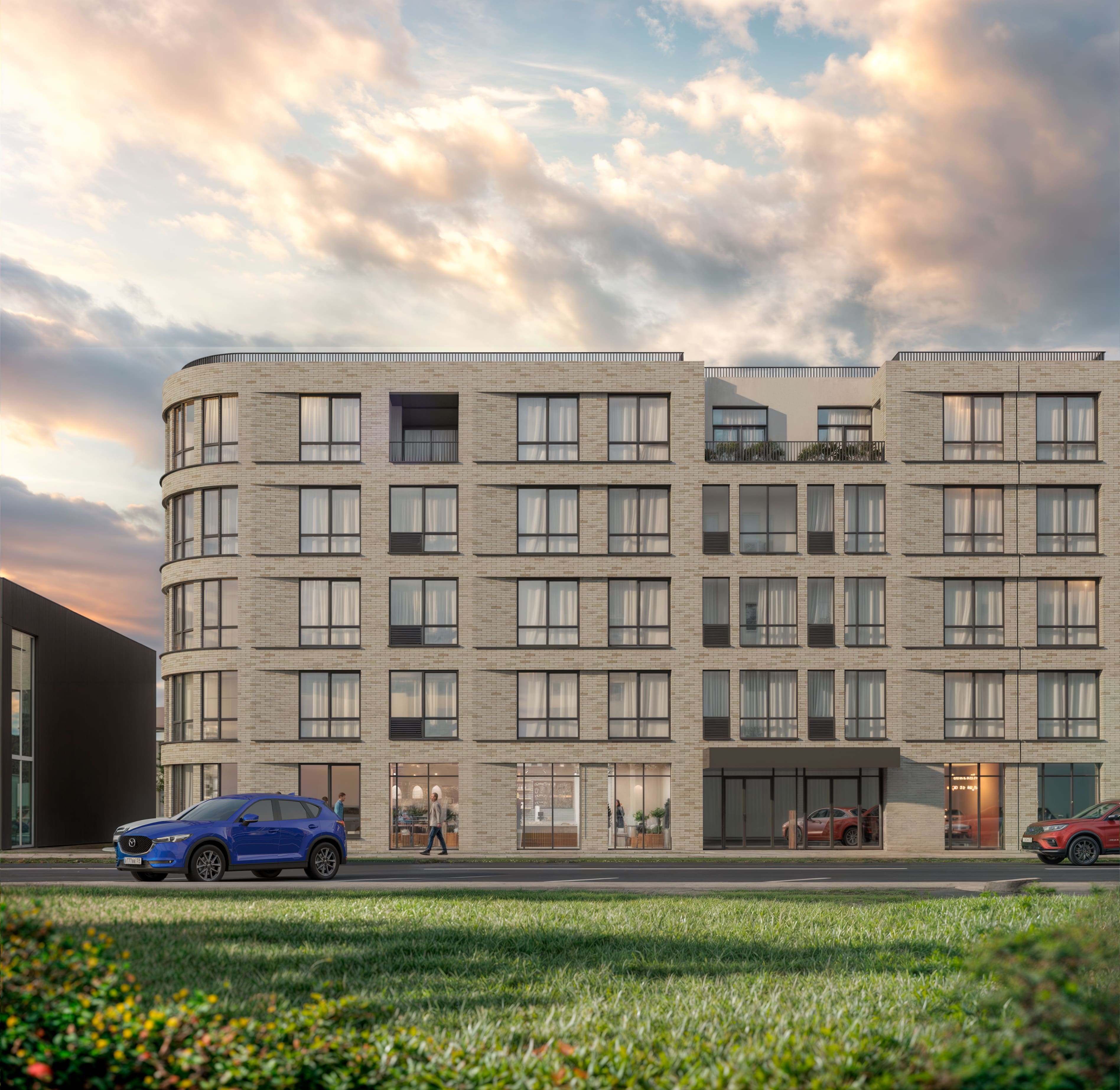 Рендер фасада здания